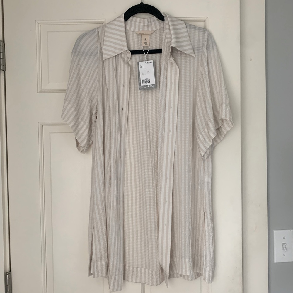 Silk button up